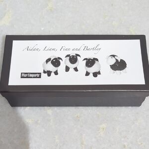 Pier 1 Glass Sheep Figurine Set